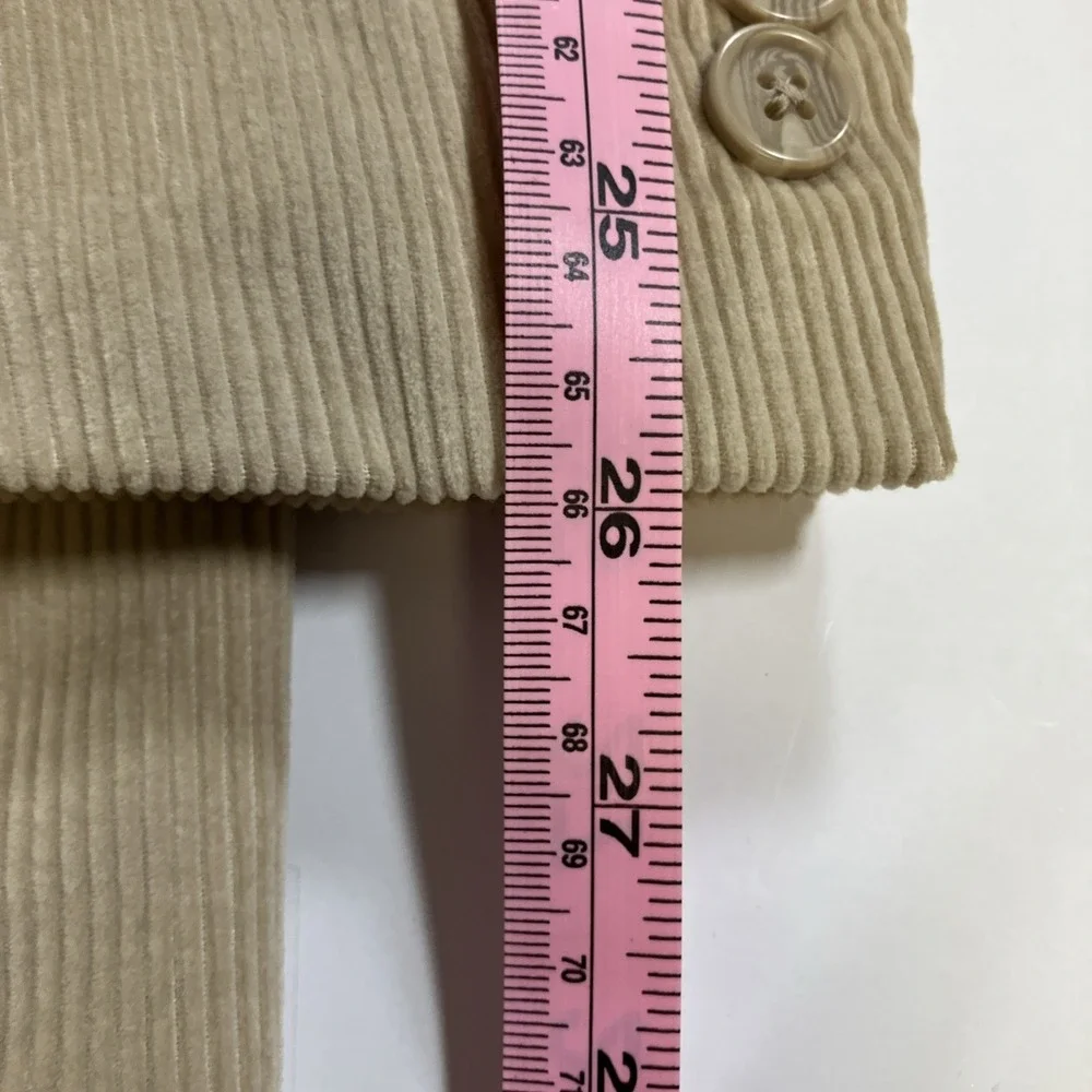 Saddlebred Mens 42L Beige Corduroy Blazer Sport Coat Cotton Jacket Long